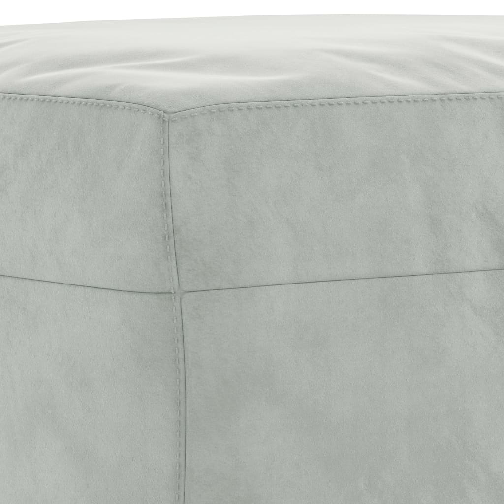 fodskammel 60x50x41 cm velour lysegrå