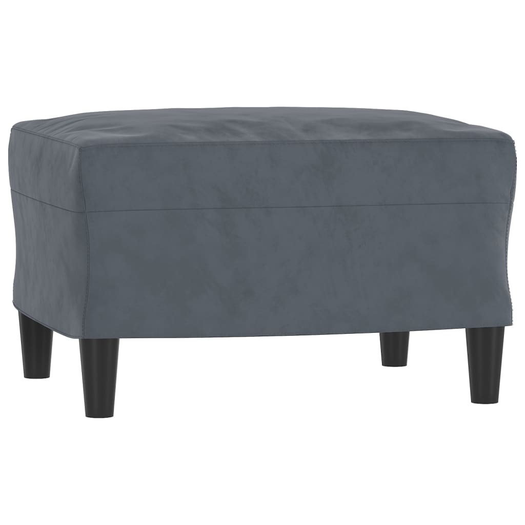fodskammel 60x50x41 cm velour mørkegrå