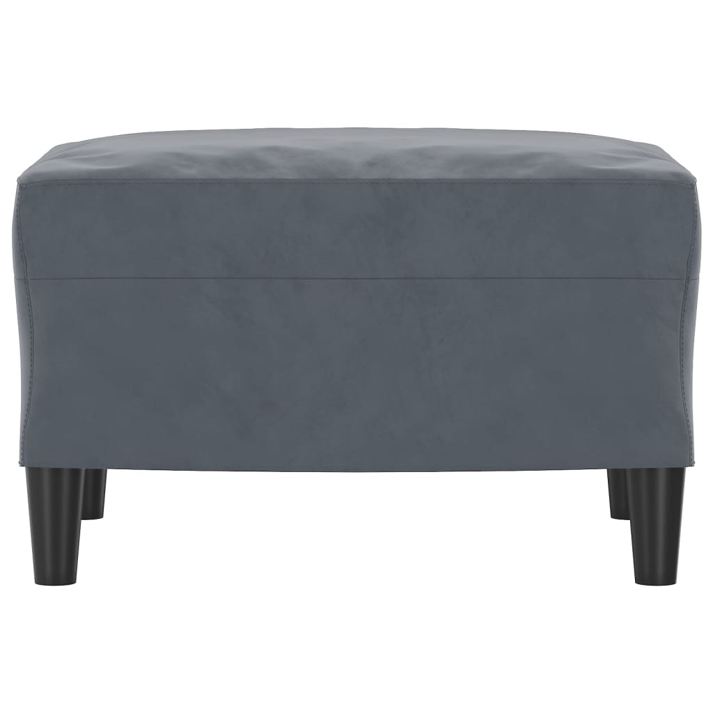 fodskammel 60x50x41 cm velour mørkegrå