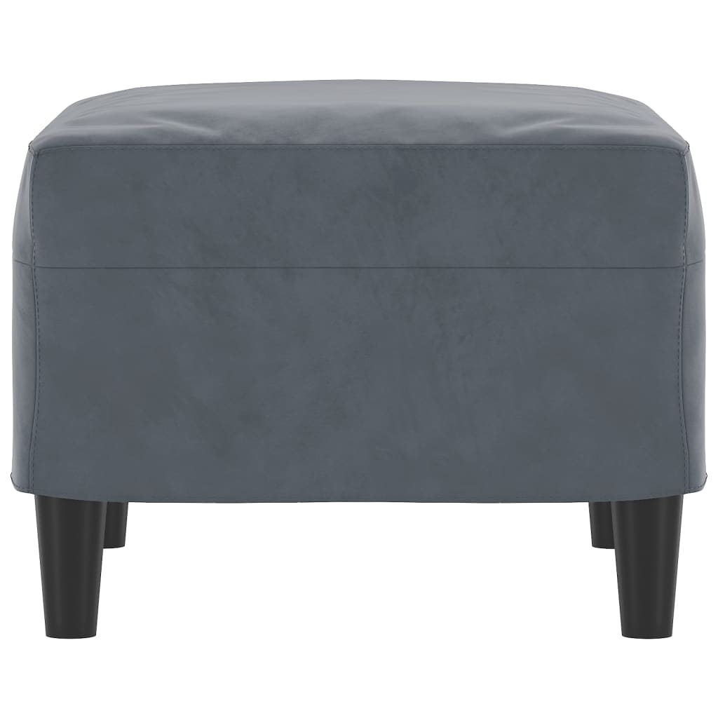 fodskammel 60x50x41 cm velour mørkegrå