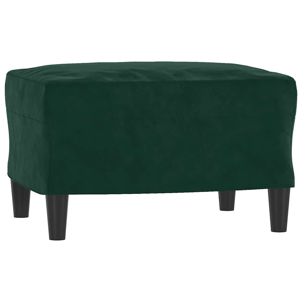 fodskammel 60x50x41 cm velour mørkegrøn
