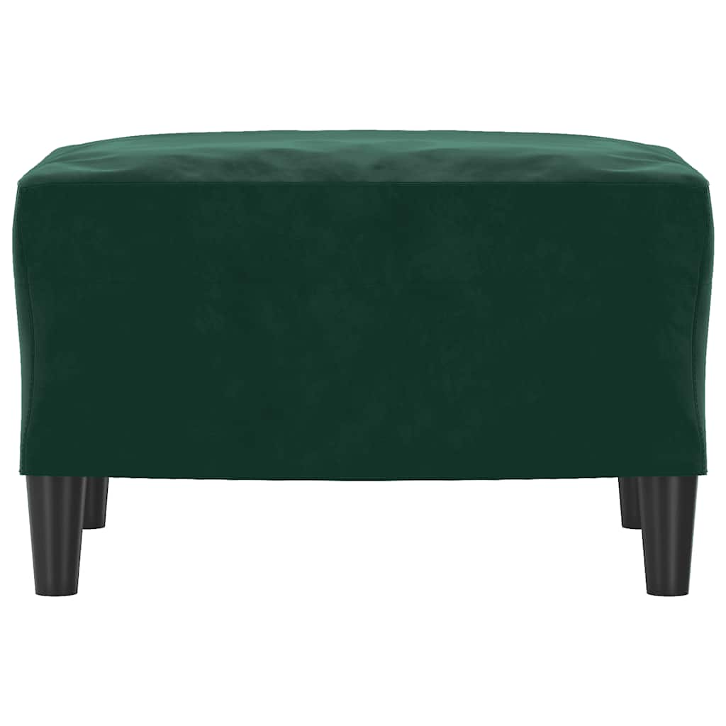 fodskammel 60x50x41 cm velour mørkegrøn