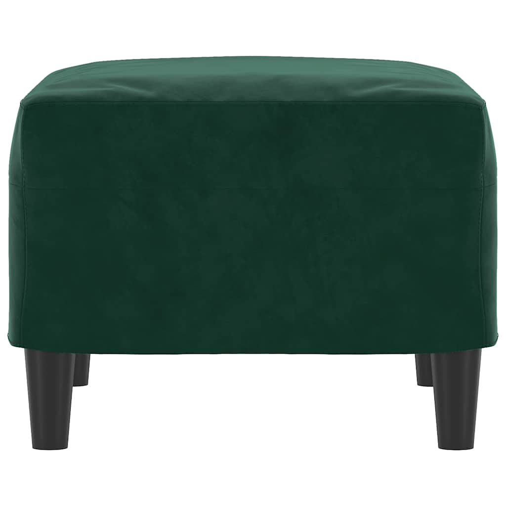 fodskammel 60x50x41 cm velour mørkegrøn