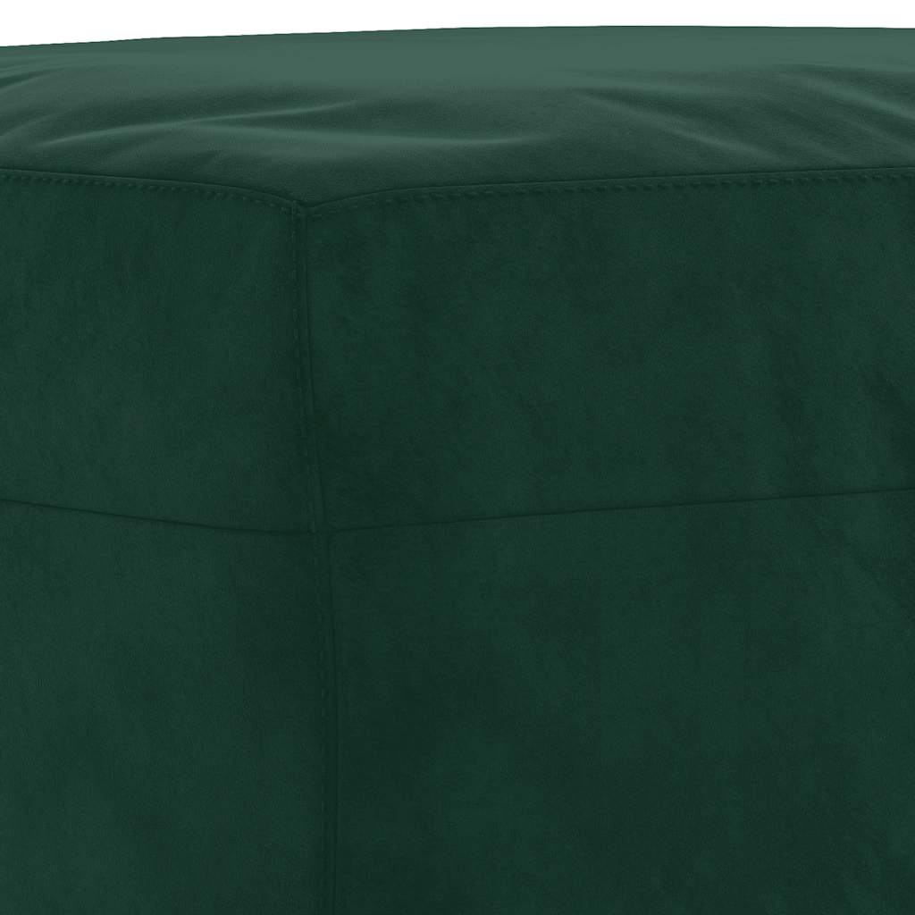 fodskammel 60x50x41 cm velour mørkegrøn