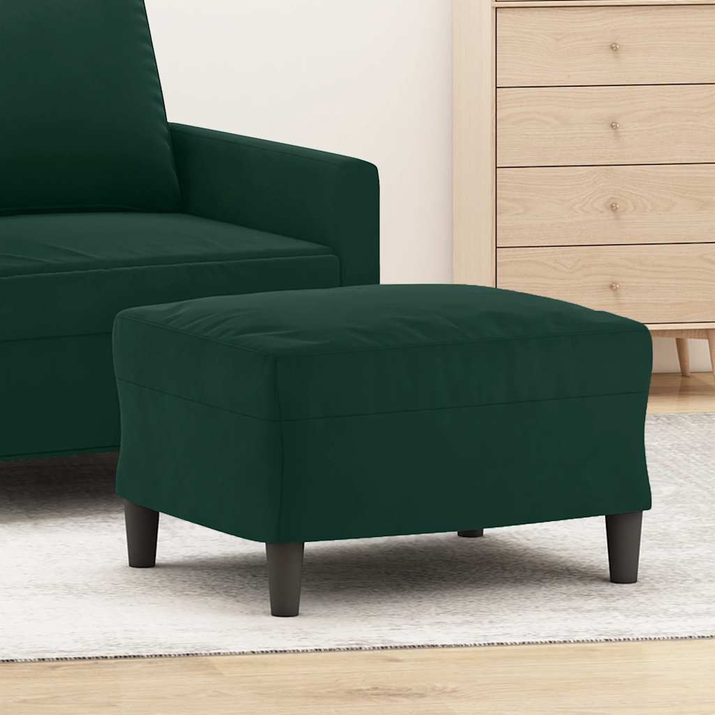 fodskammel 60x50x41 cm velour mørkegrøn