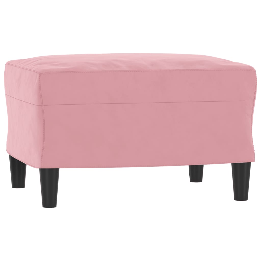 fodskammel 60x50x41 cm velour pink