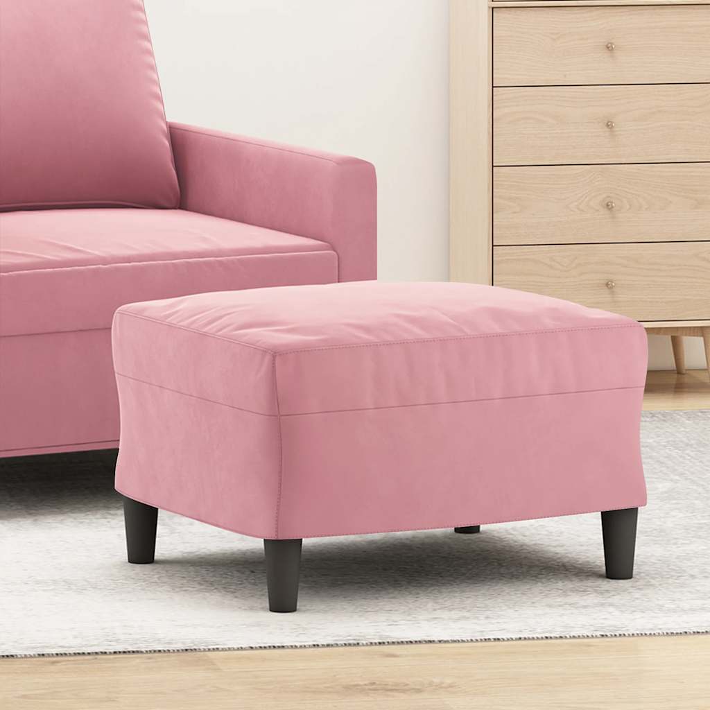 fodskammel 60x50x41 cm velour pink