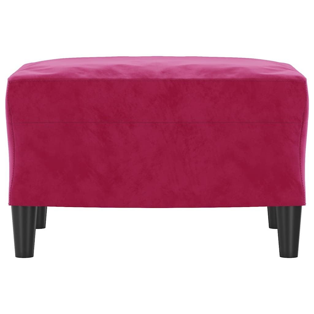 fodskammel 60x50x41 cm velour vinrød
