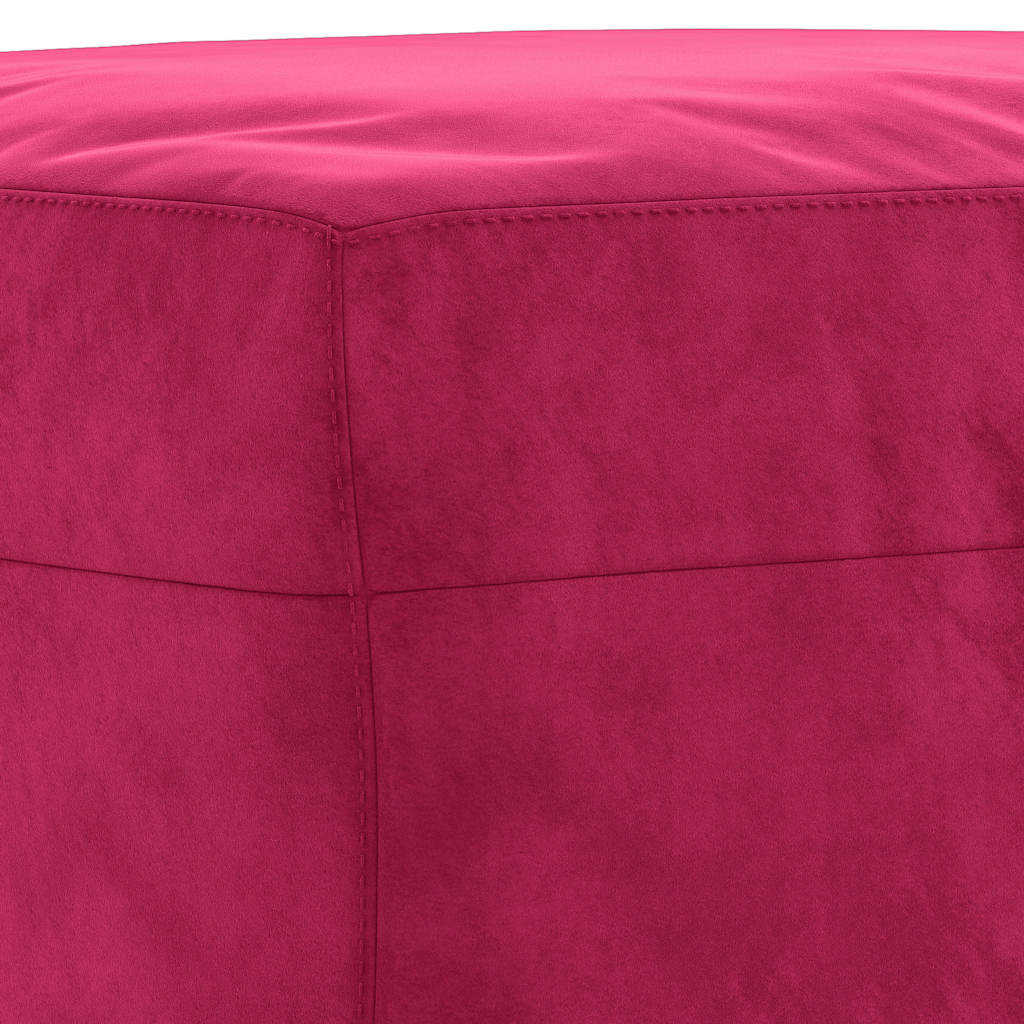 fodskammel 60x50x41 cm velour vinrød