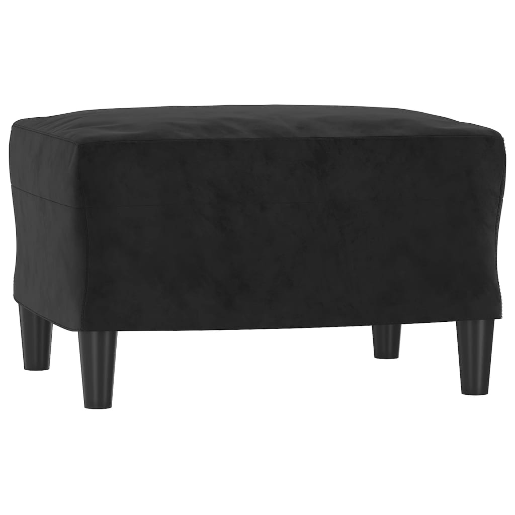 fodskammel 60x50x41 cm velour sort