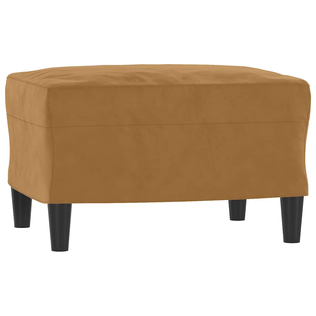fodskammel 60x50x41 cm velour brun