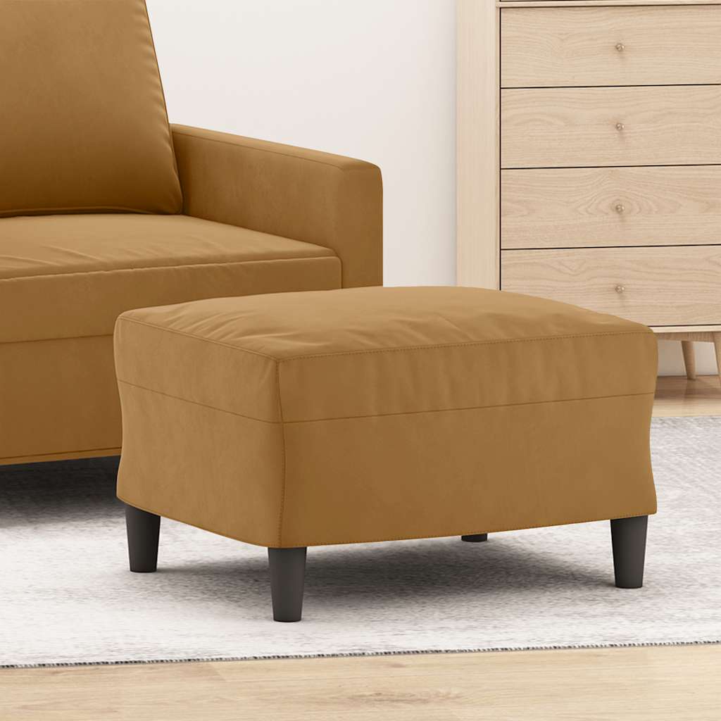 fodskammel 60x50x41 cm velour brun