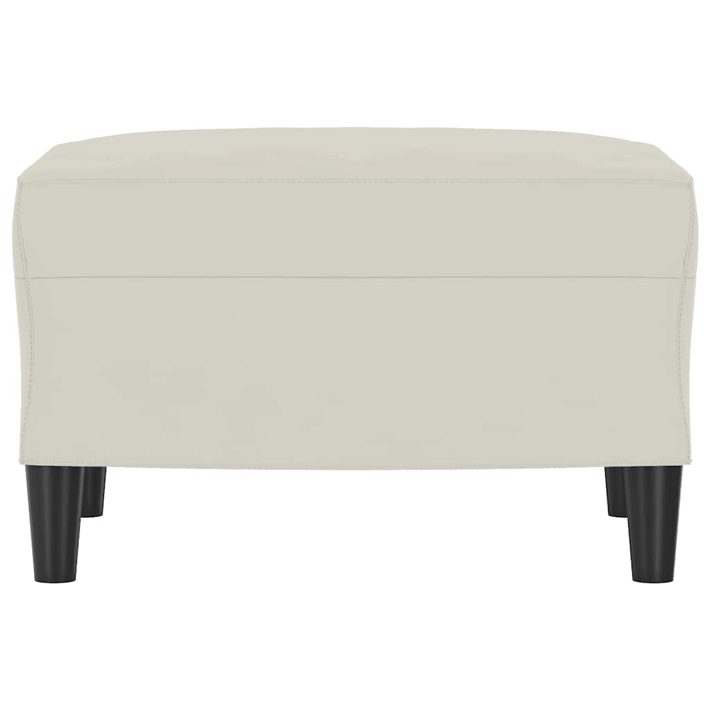fodskammel 60x50x41 cm velour Cremefarvet