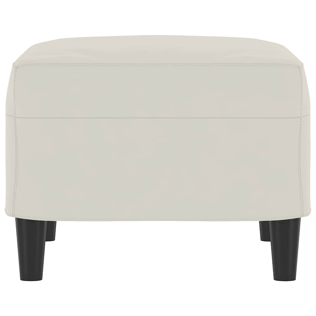 fodskammel 60x50x41 cm velour Cremefarvet