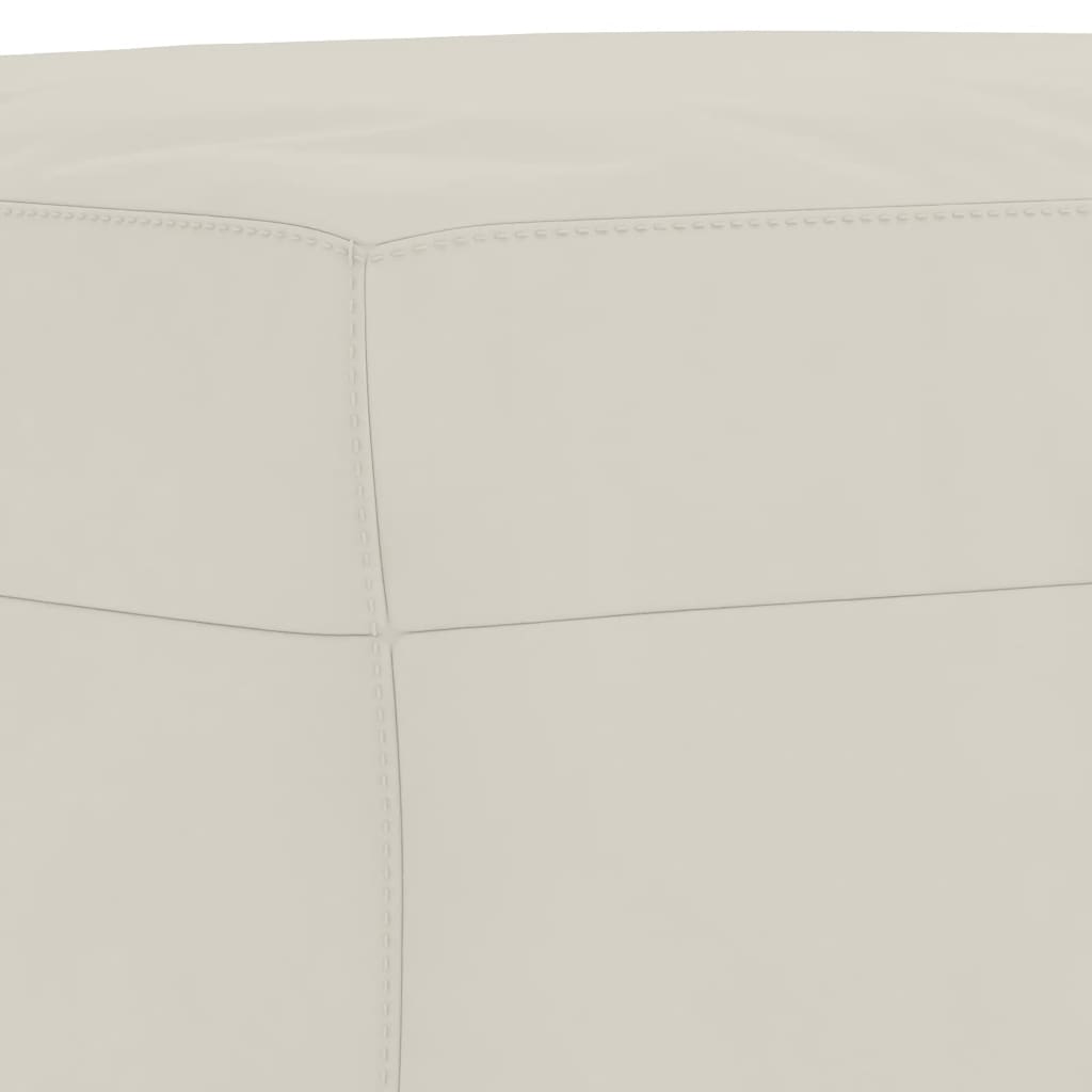 fodskammel 60x50x41 cm velour Cremefarvet