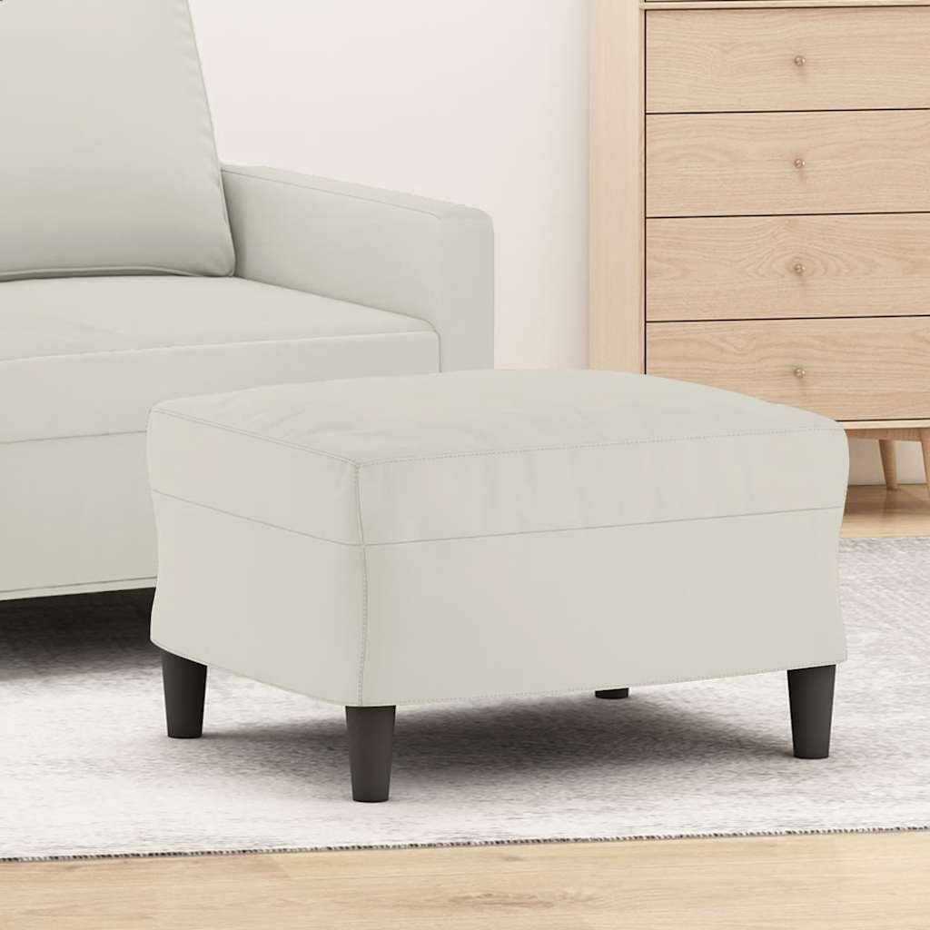 fodskammel 60x50x41 cm velour Cremefarvet