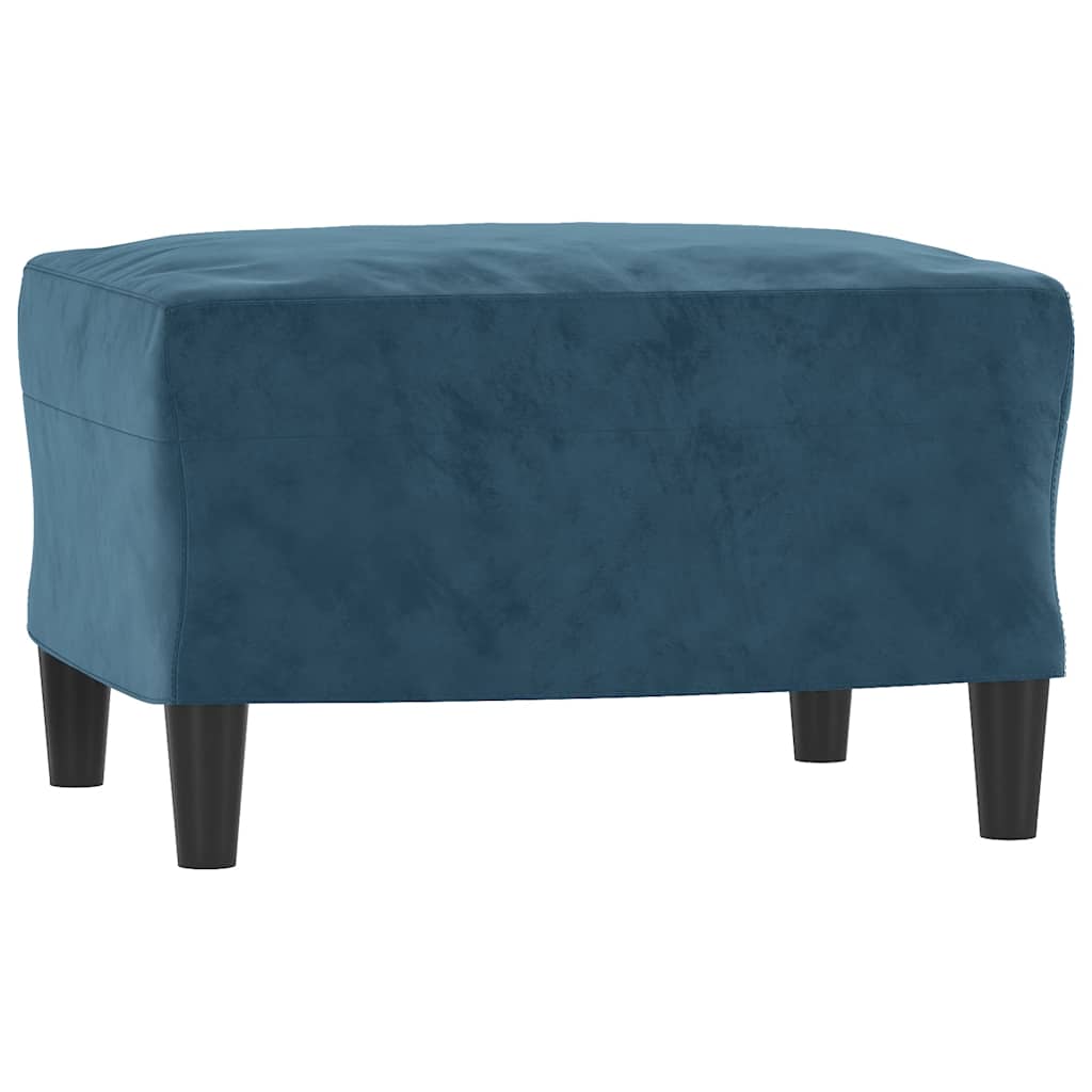 fodskammel 60x50x41 cm velour blå