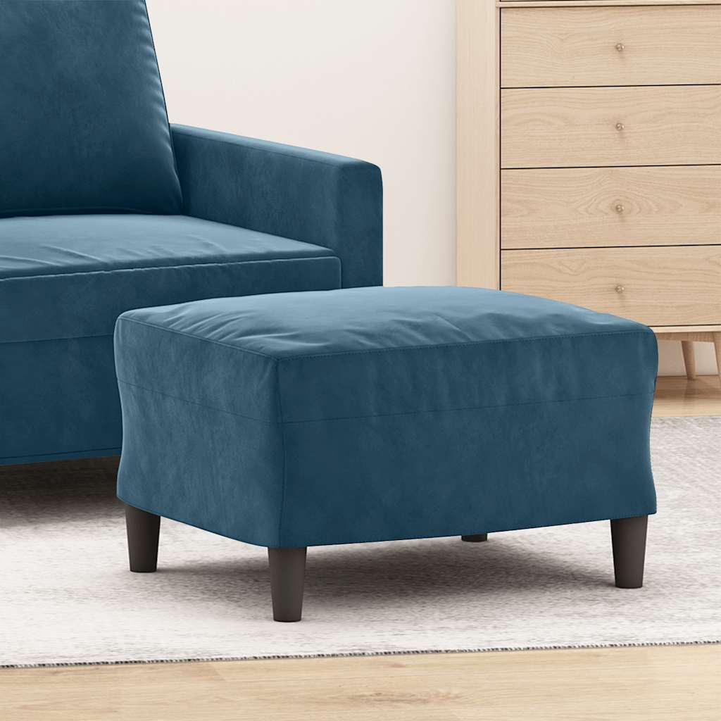 fodskammel 60x50x41 cm velour blå