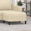 fodskammel 70x55x41 cm stof cremefarvet