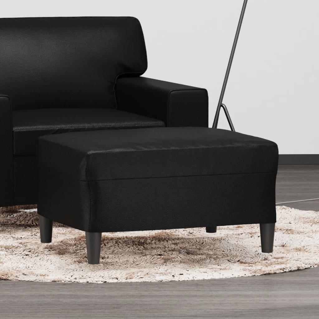fodskammel 70x55x41 cm kunstlæder sort