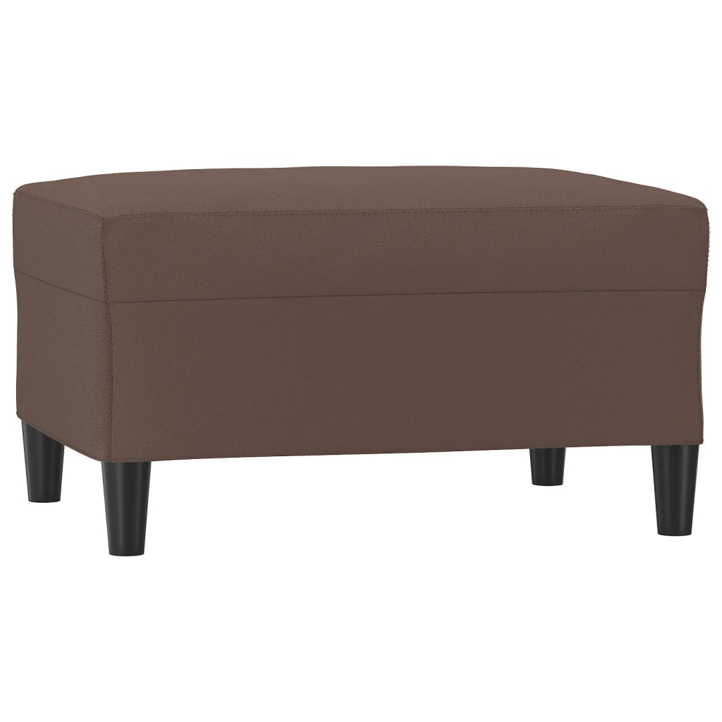 fodskammel 70x55x41 cm kunstlæder brun
