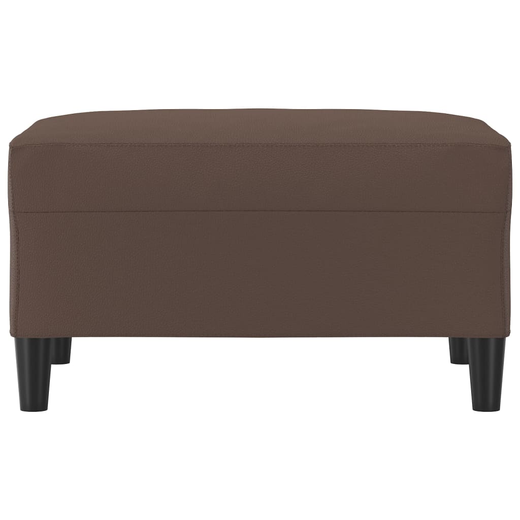 fodskammel 70x55x41 cm kunstlæder brun