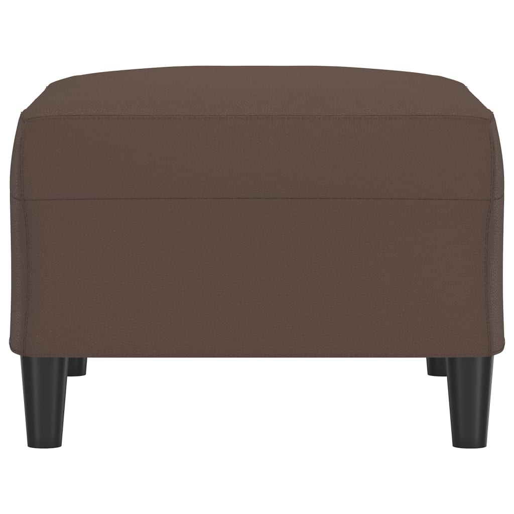 fodskammel 70x55x41 cm kunstlæder brun