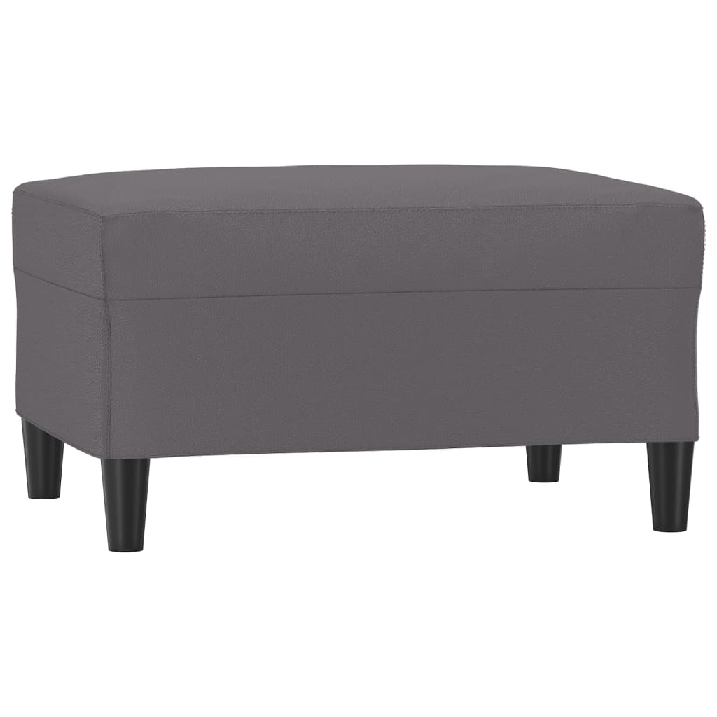 fodskammel 70x55x41 cm kunstlæder grå