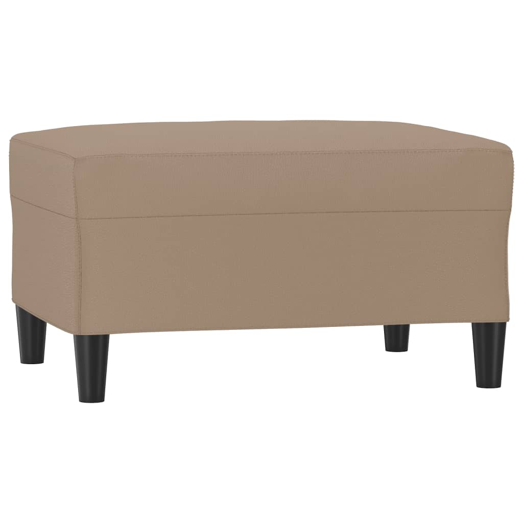 fodskammel 70x55x41 cm kunstlæder cappuccinofarvet