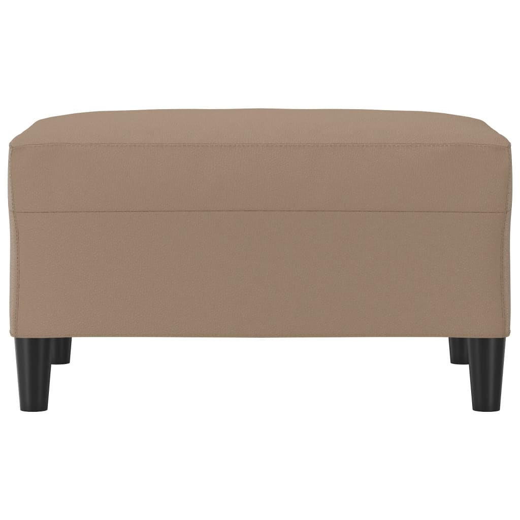 fodskammel 70x55x41 cm kunstlæder cappuccinofarvet