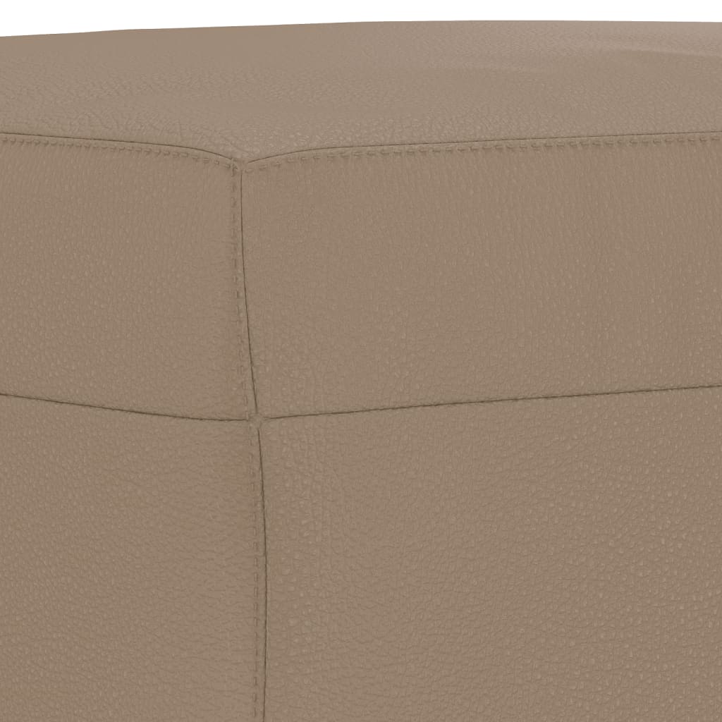 fodskammel 70x55x41 cm kunstlæder cappuccinofarvet