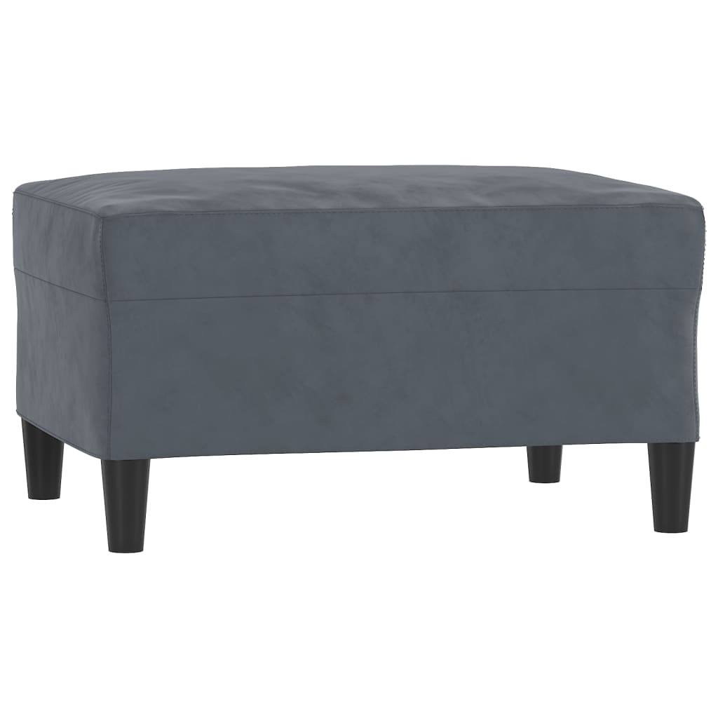 fodskammel 70x55x41 cm velour mørkegrå