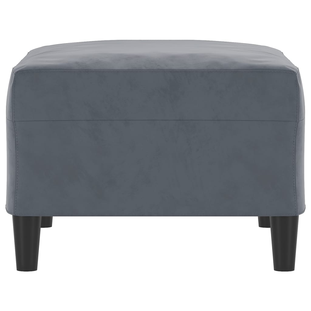 fodskammel 70x55x41 cm velour mørkegrå