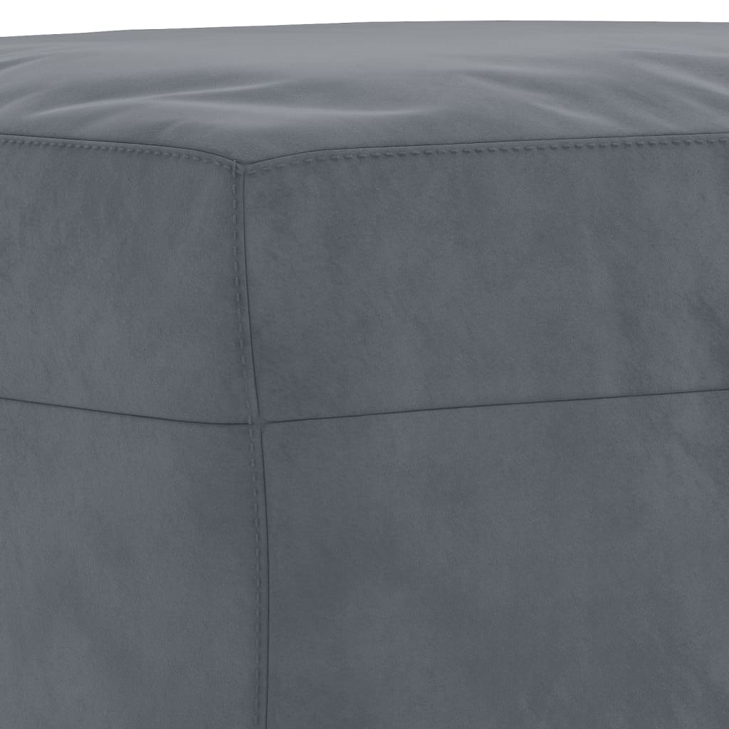 fodskammel 70x55x41 cm velour mørkegrå