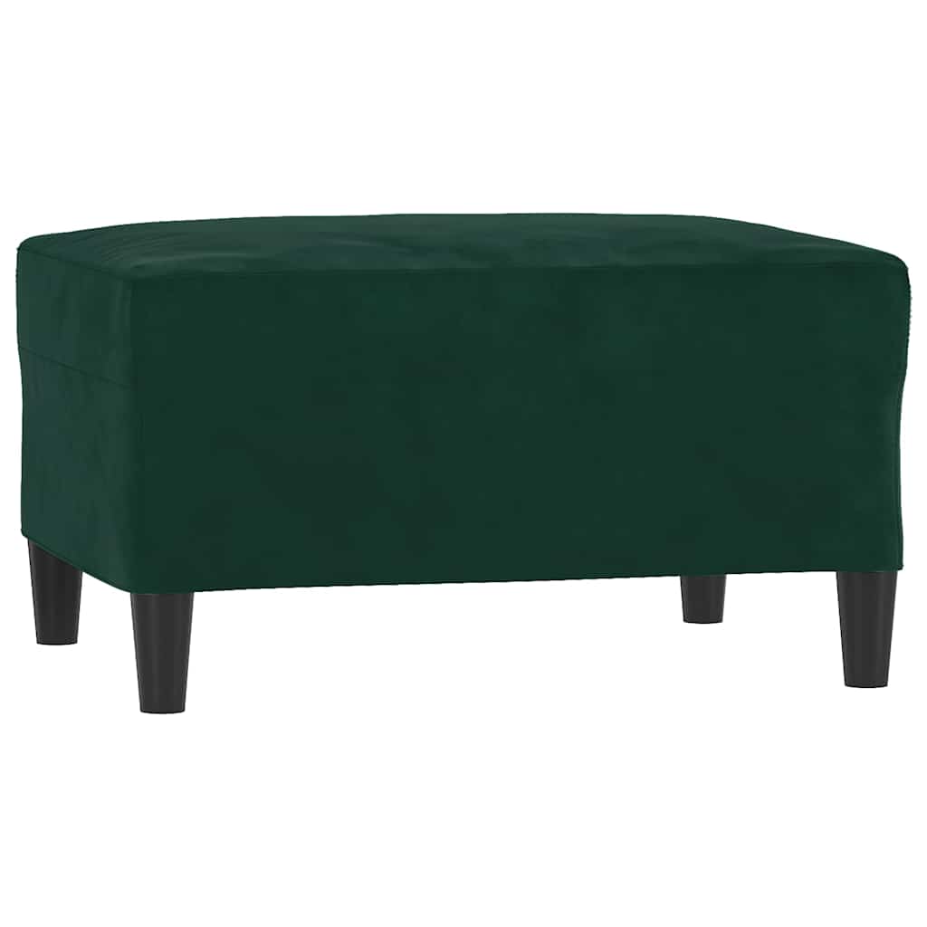 fodskammel 70x55x41 cm velour mørkegrøn