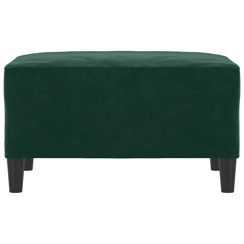 fodskammel 70x55x41 cm velour mørkegrøn