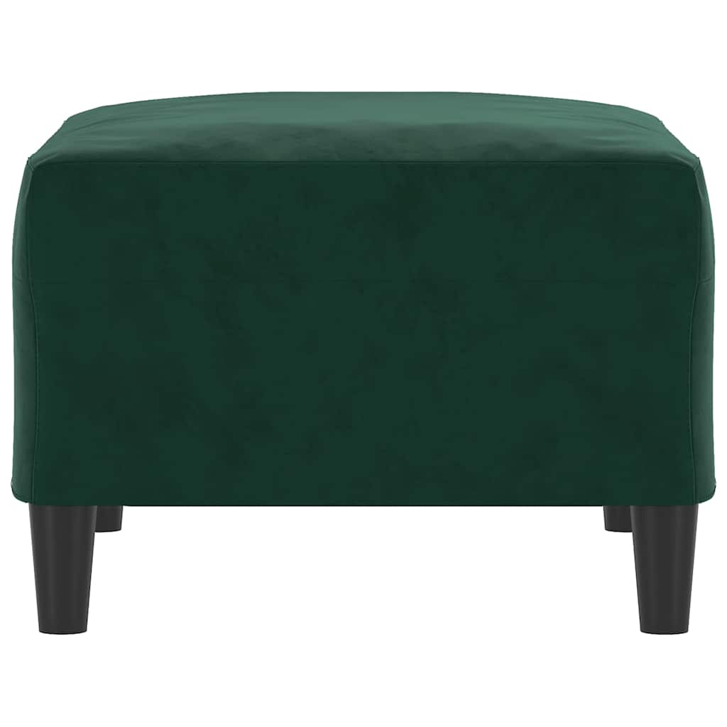 fodskammel 70x55x41 cm velour mørkegrøn