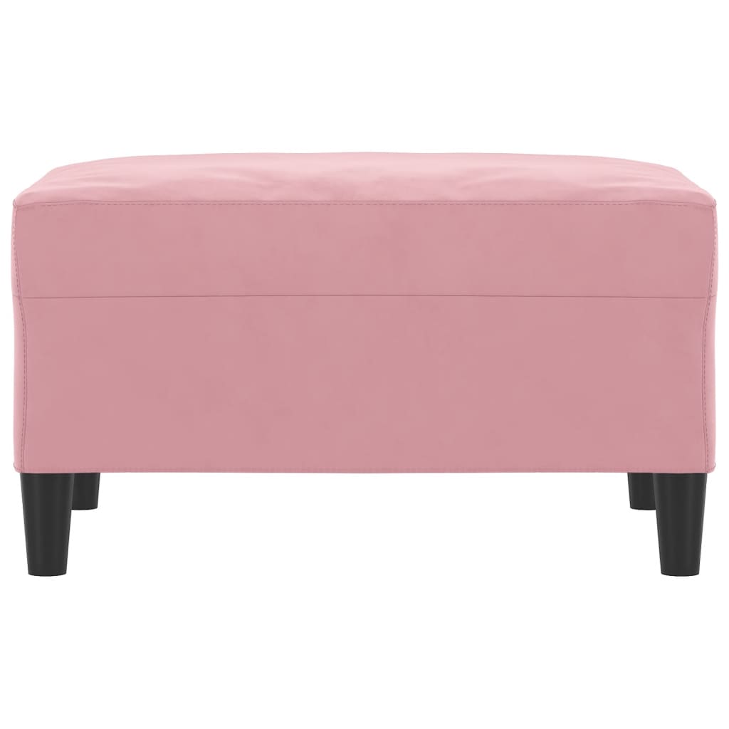 fodskammel 70x55x41 cm velour lyserød