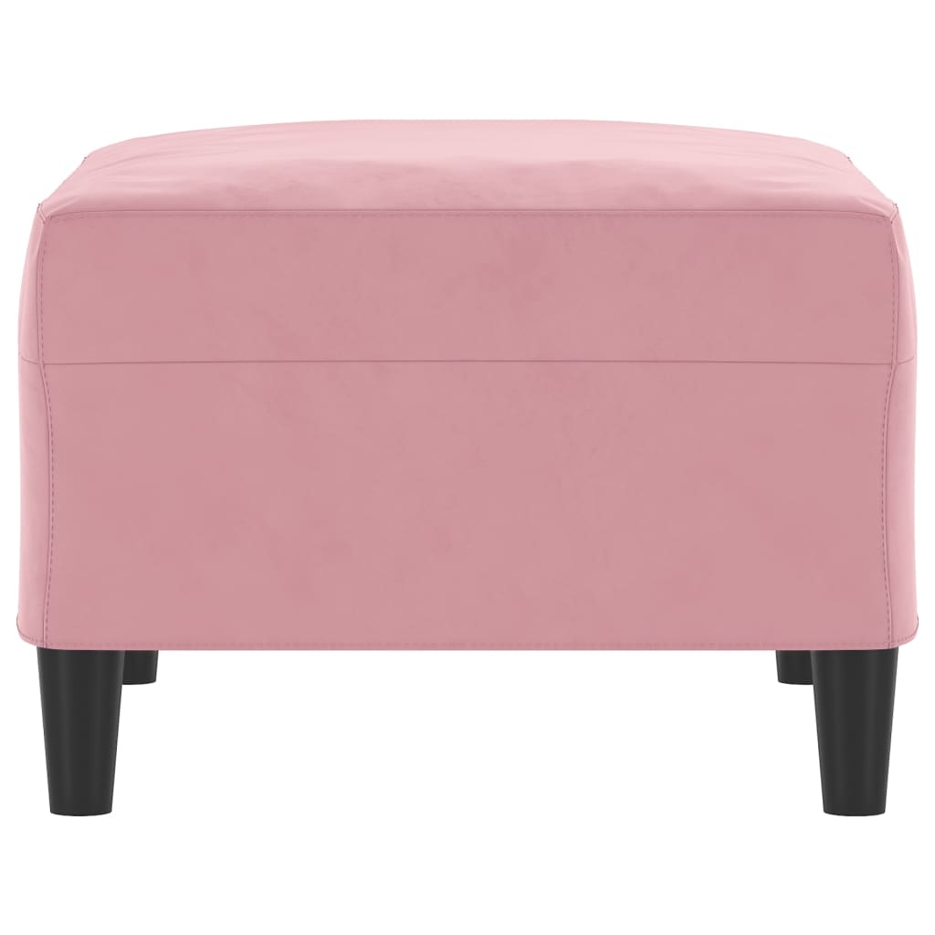 fodskammel 70x55x41 cm velour lyserød