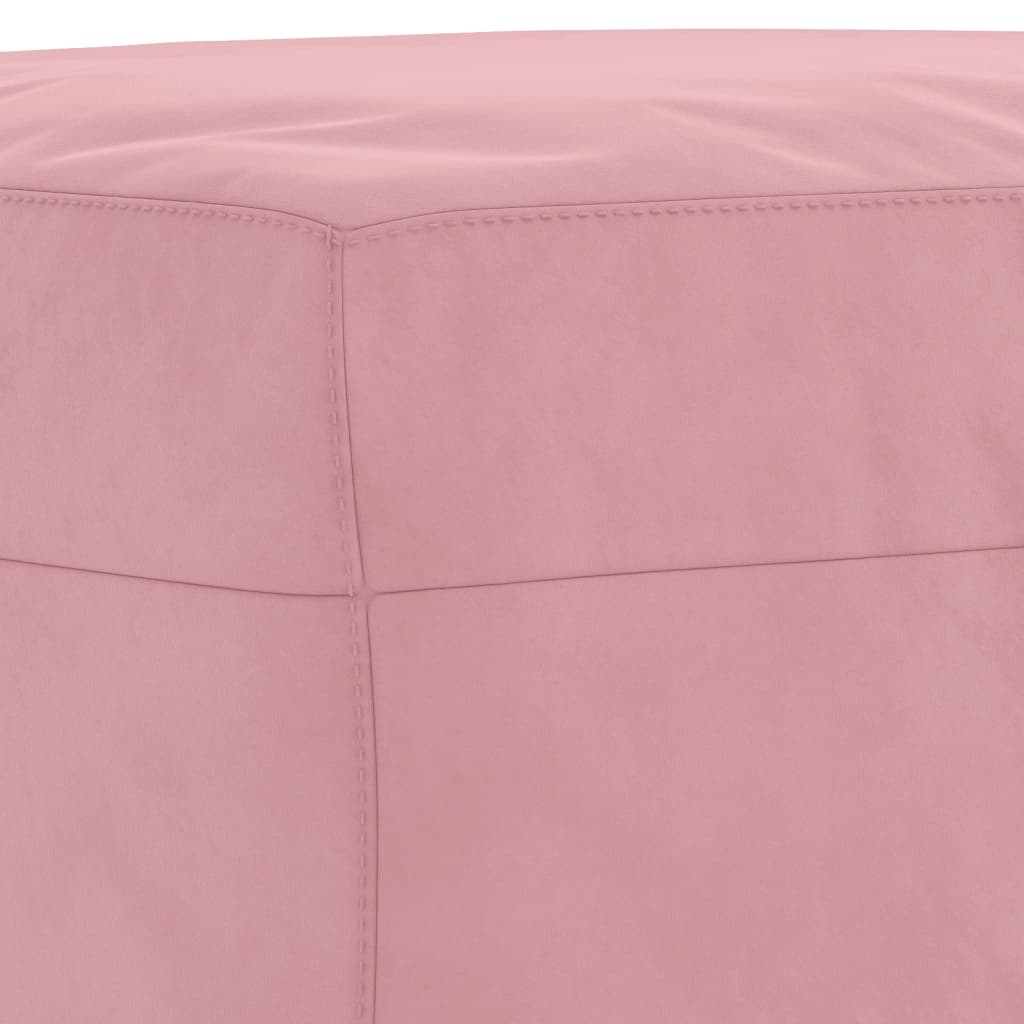 fodskammel 70x55x41 cm velour lyserød