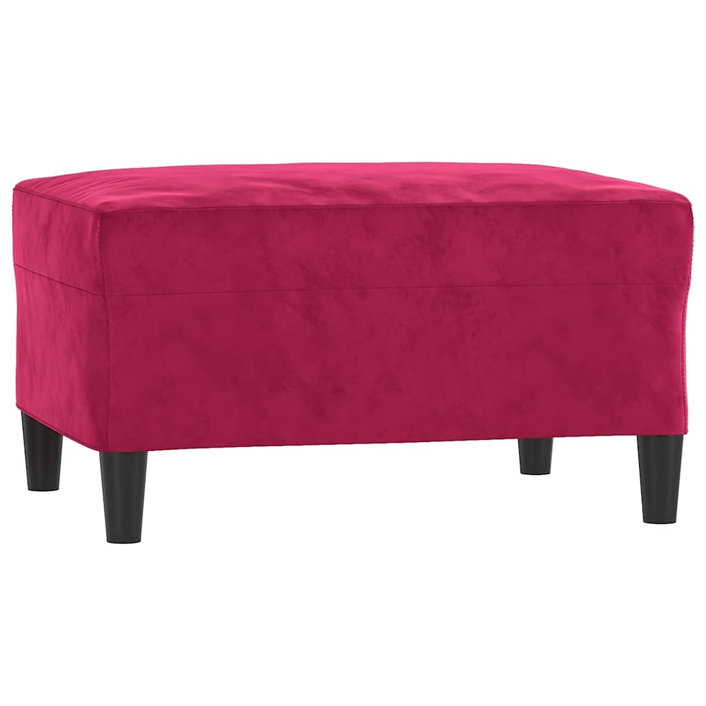 fodskammel 70x55x41 cm velour vinrød