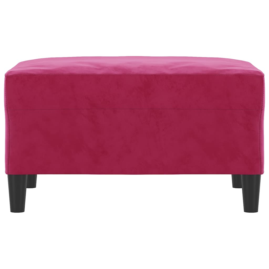 fodskammel 70x55x41 cm velour vinrød
