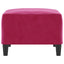 fodskammel 70x55x41 cm velour vinrød