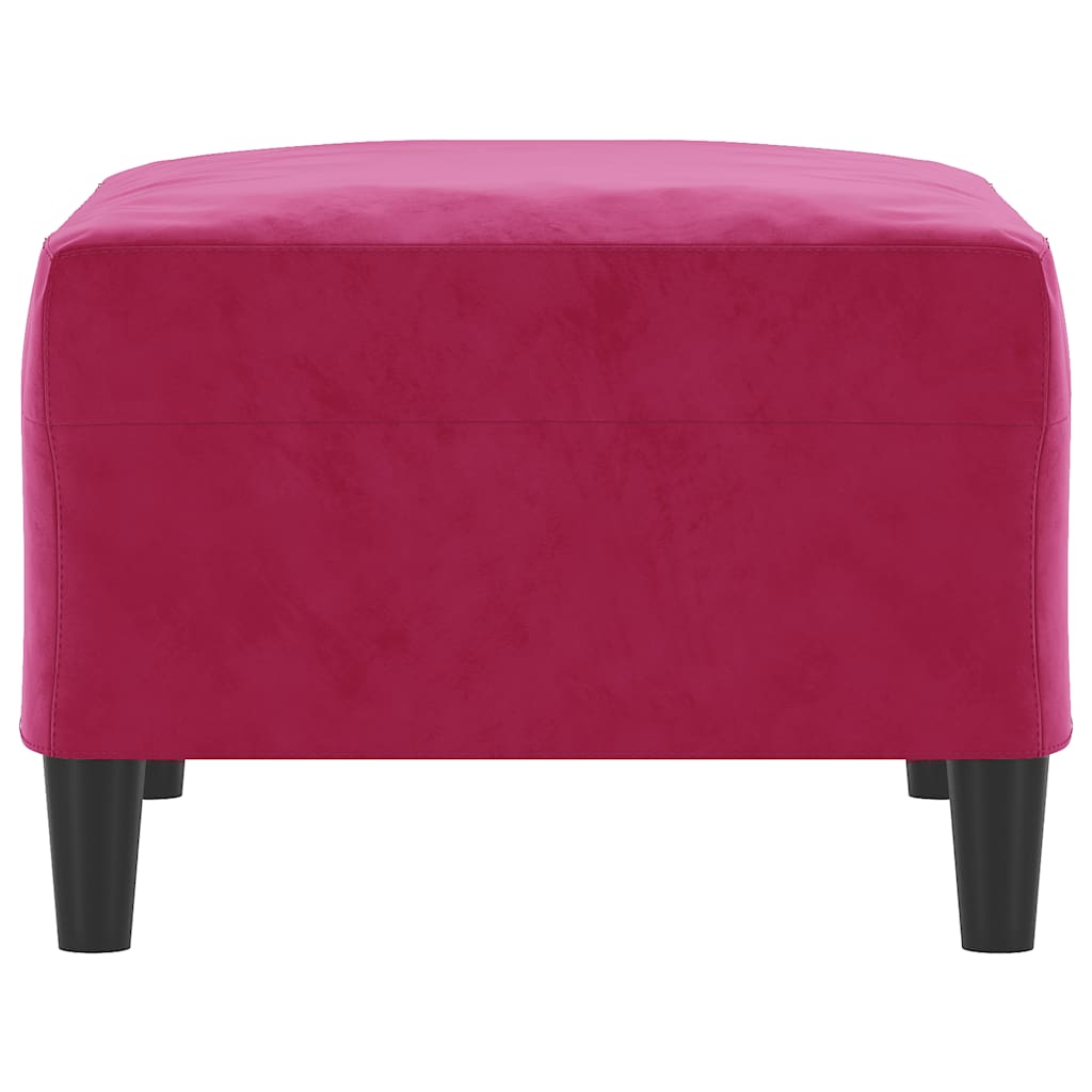 fodskammel 70x55x41 cm velour vinrød