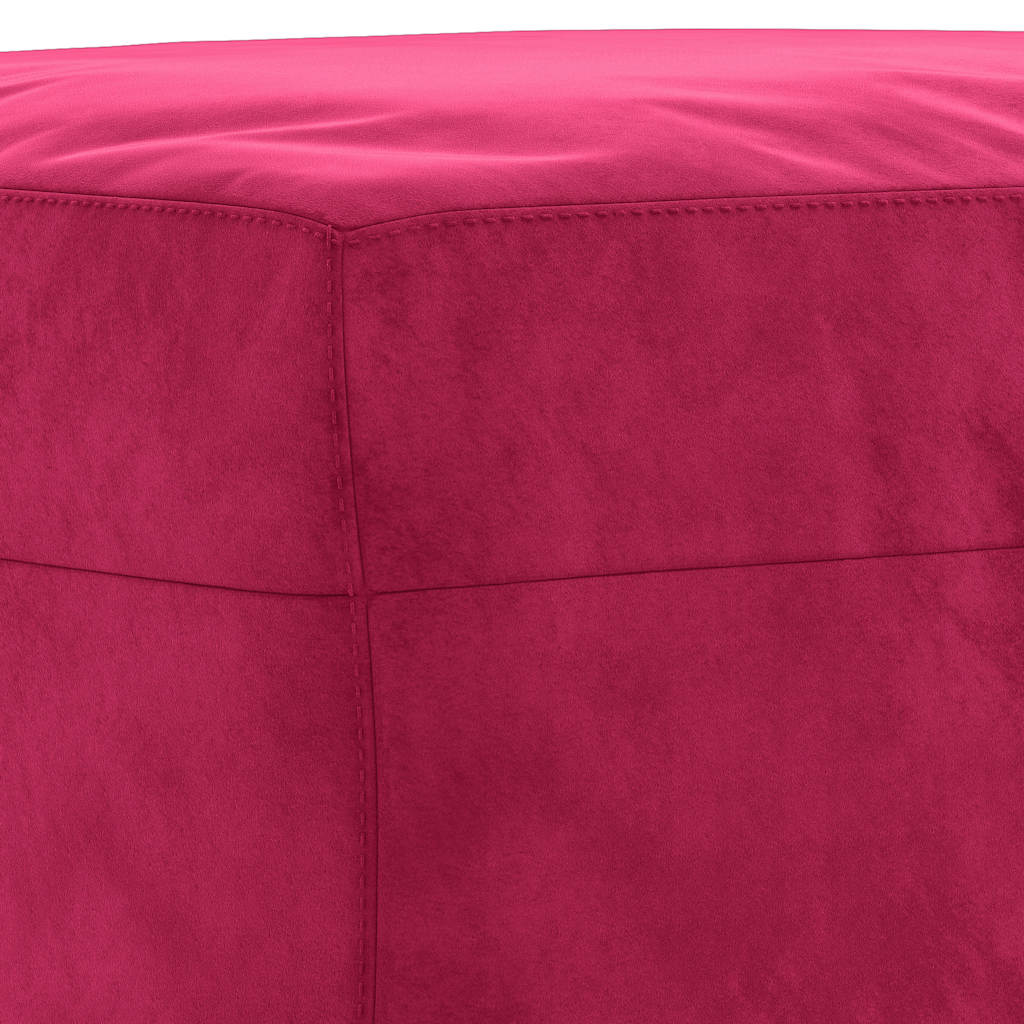fodskammel 70x55x41 cm velour vinrød