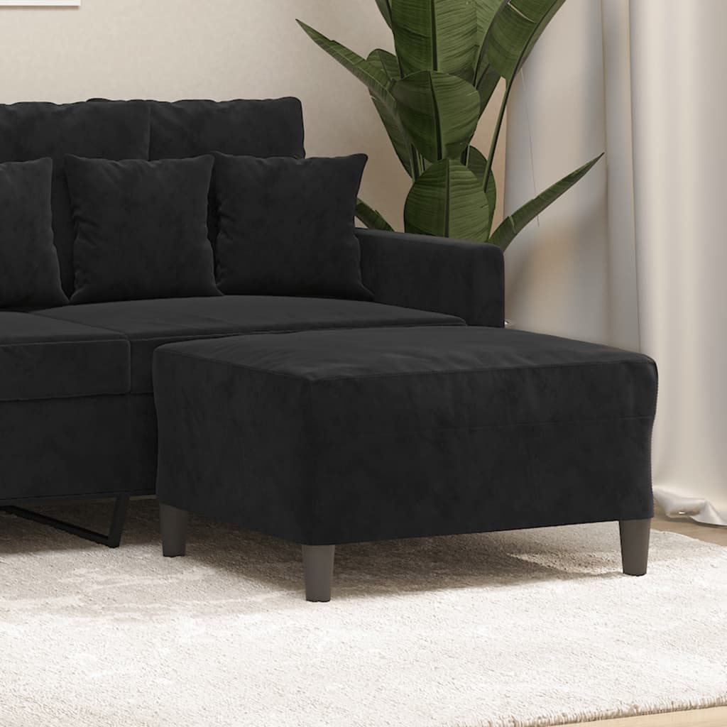 fodskammel 70x55x41 cm velour sort