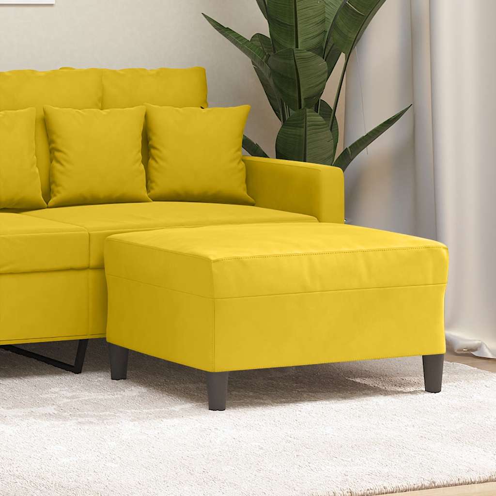 fodskammel 70x55x41 cm velour gul