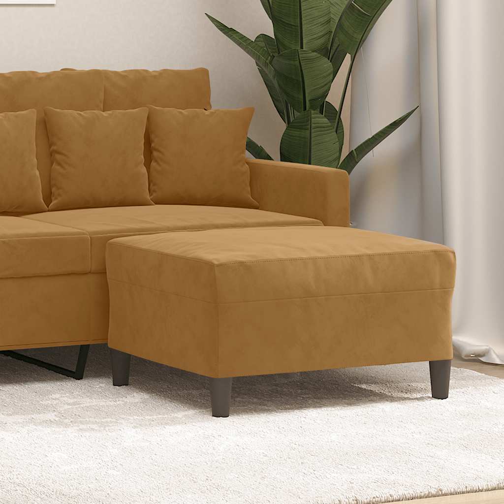 fodskammel 70x55x41 cm velour brun