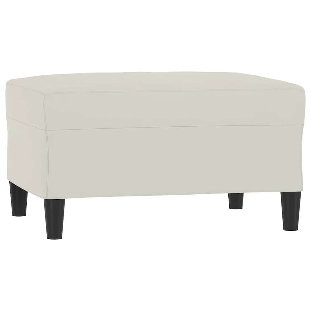 fodskammel 70x55x41 cm velour cremefarvet