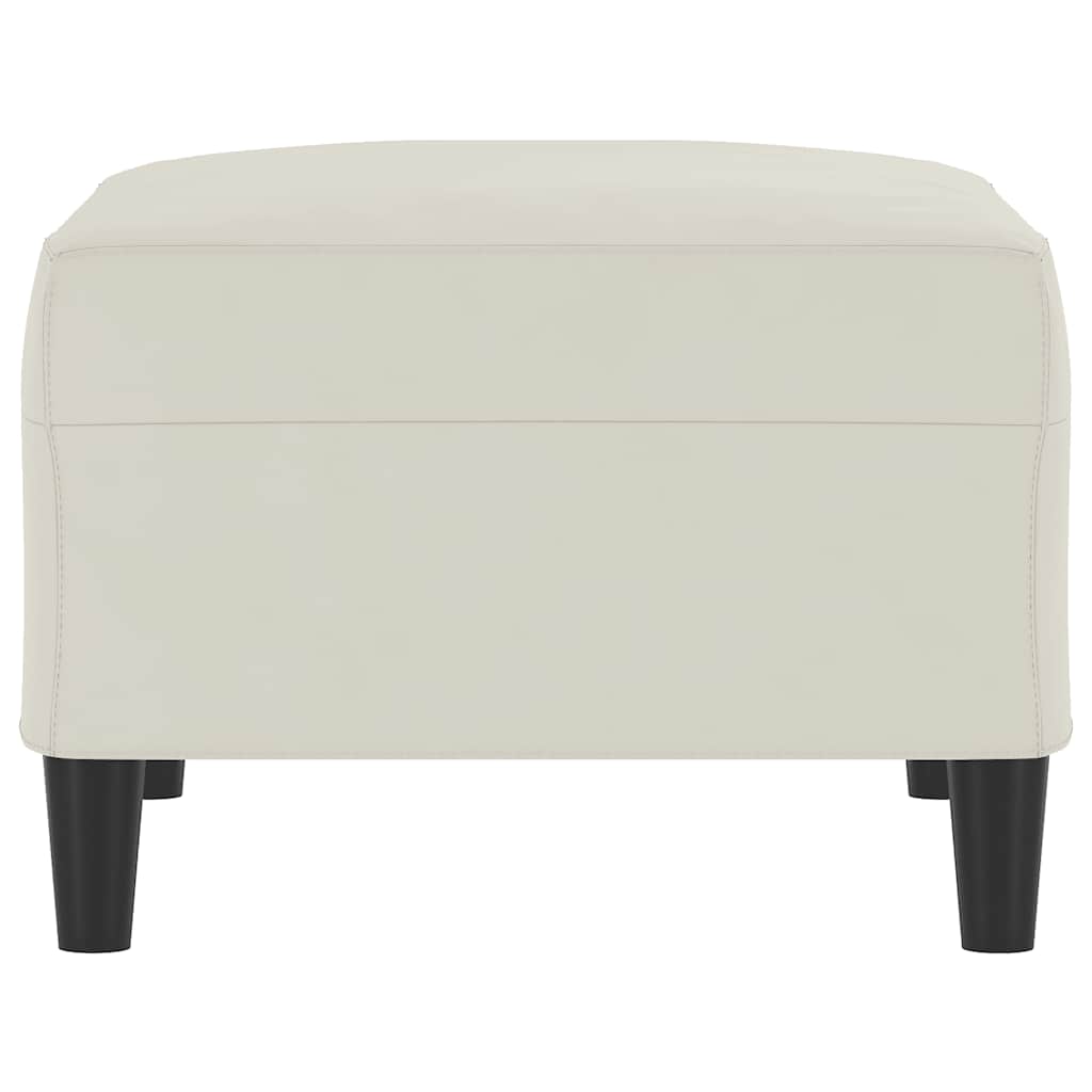 fodskammel 70x55x41 cm velour cremefarvet